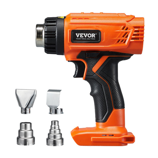 Cordless Heat Gun Hot Air Gun with LCD Display Multi-Level Temperature &amp; 4 Nozzles