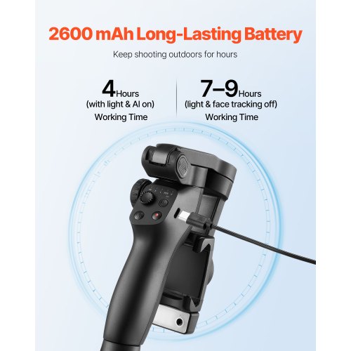 3-axlig telefongimbalstabilisator för smartphone AI-driven automatisk spårning