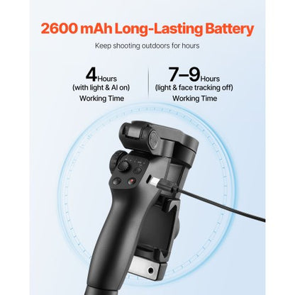 3-axlig telefongimbalstabilisator för smartphone AI-driven automatisk spårning