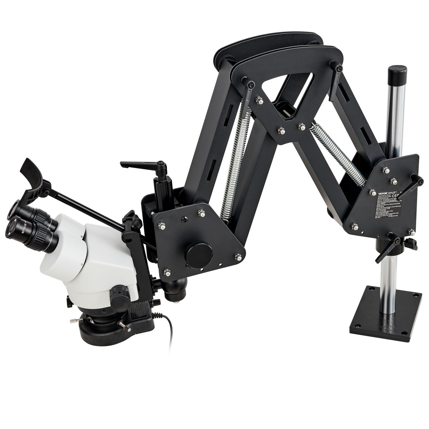Multi-Directional Mikroskop fjäderfäste Kulskruv Ring Light 7X-45X
