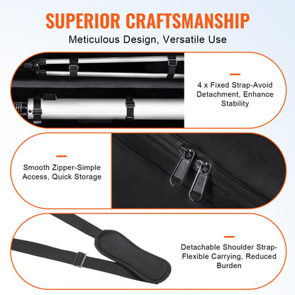 Teleskopfodral 770 mm multifunktionell stötdämpande teleskopförvaringsväska