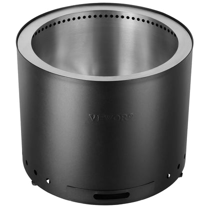 Smokeless Fire Pit Stove Bonfire 19,3 i Dia Vedeldad rostfritt stål