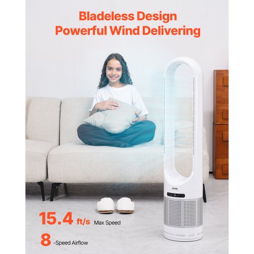 40" oscillerande tornfläkt 8 timmar timer 15.4ft/s hastighet med fjärrkontroll |  EU