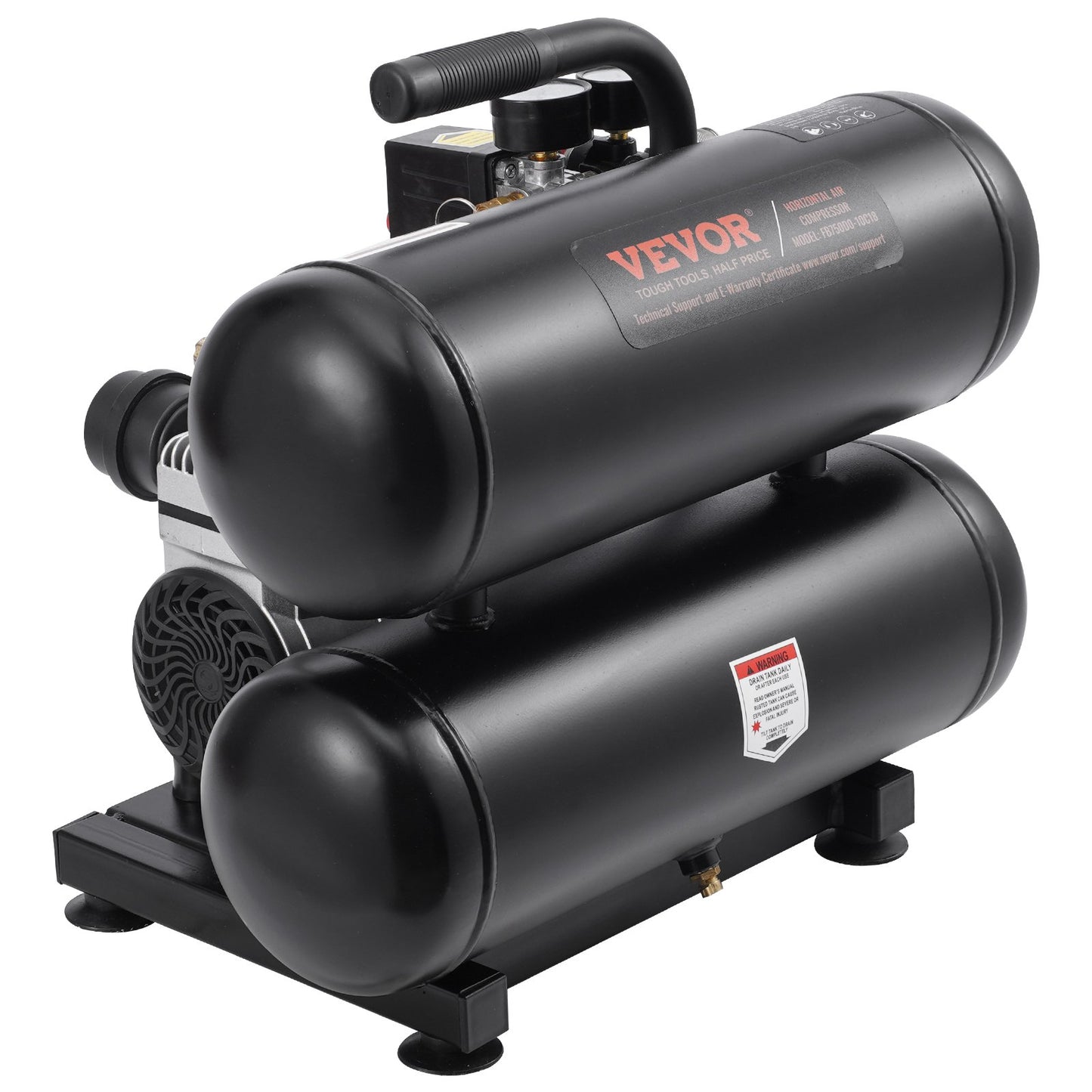 Luftkompressor Kompakt Bärbar Oljefri Kompressor 4,6 Gallon 90 PSI