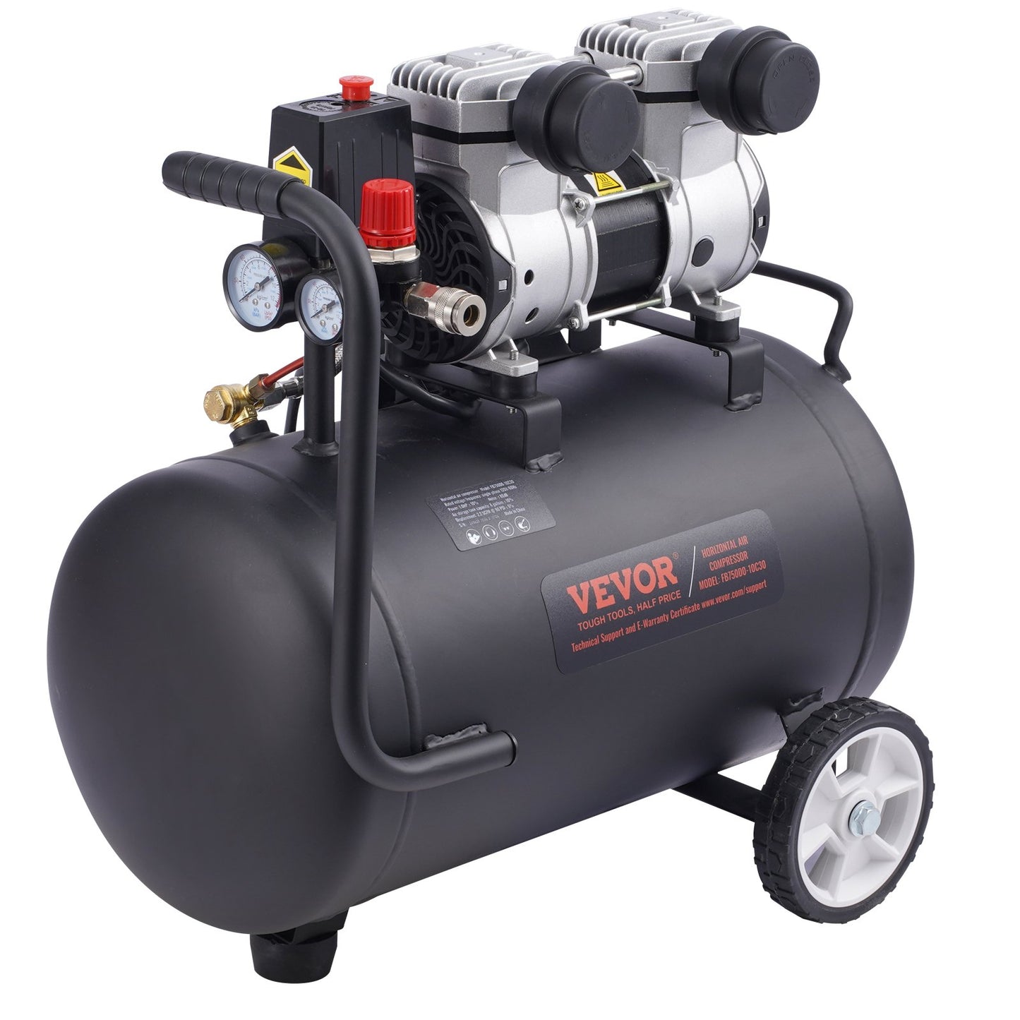 Luftkompressor Kompakt Bärbar Oljefri Kompressor 8 Gallon 90 PSI