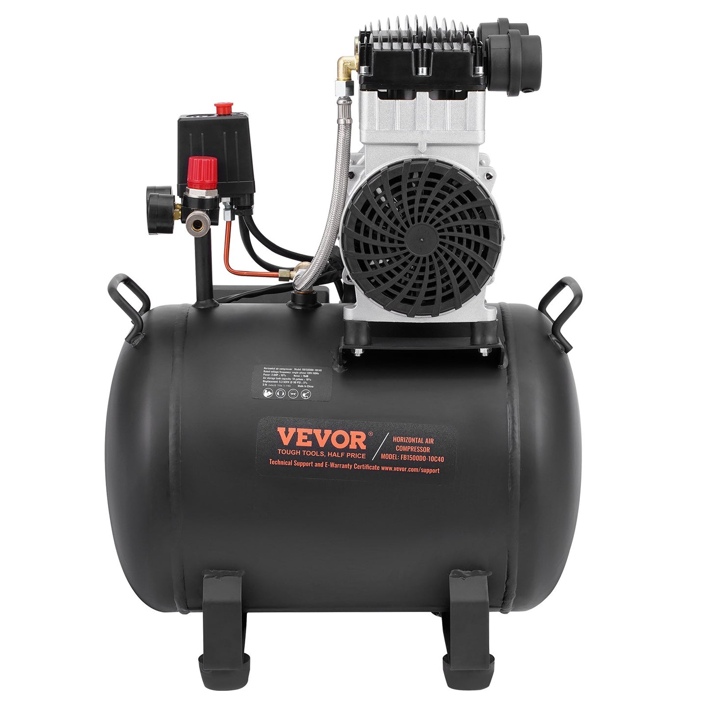 Luftkompressor Kompakt Bärbar Oljefri Kompressor 10 Gallon 90 PSI