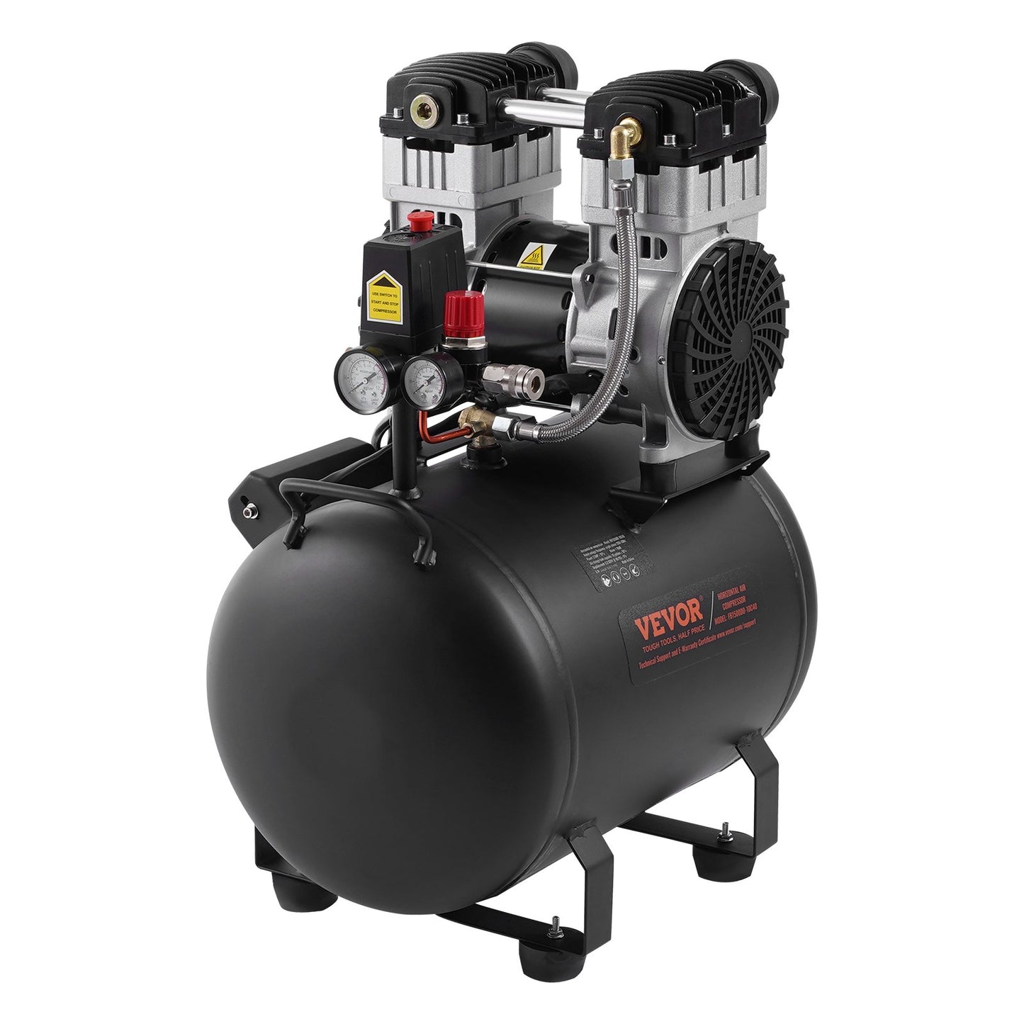 Luftkompressor Kompakt Bärbar Oljefri Kompressor 10 Gallon 90 PSI