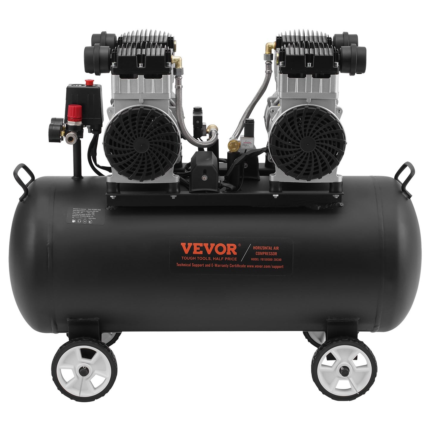 Luftkompressor Kompakt Bärbar Oljefri Kompressor 20 Gallon 90 PSI