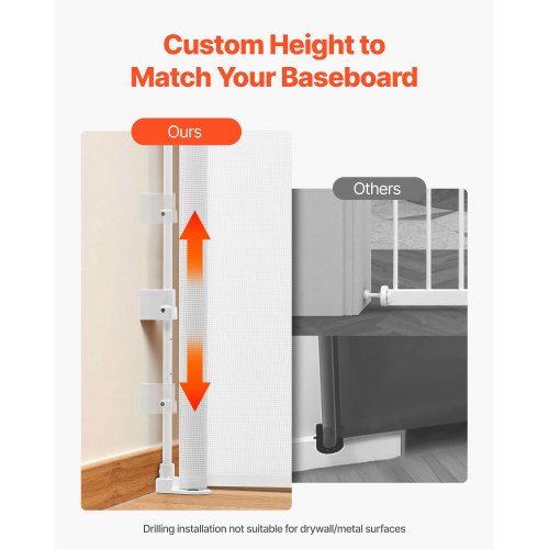 Infällbar Barngrind, Utdragbar till 1430 mm Bredd, 795 mm Hög, Med Säkerhetslås, Lätt att Använda, Gå Genom Utan Att Snubbla, Nätgrind För Hundtrappor, Hallar, Inomhus/Utomhus, Vit |  EU