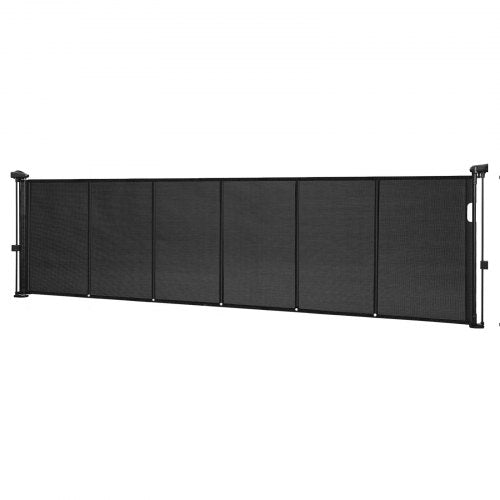 Infällbar Babygrind 870 mm Hög Utdragbar till 2800 mm Bredd Barn Husdjur Svart