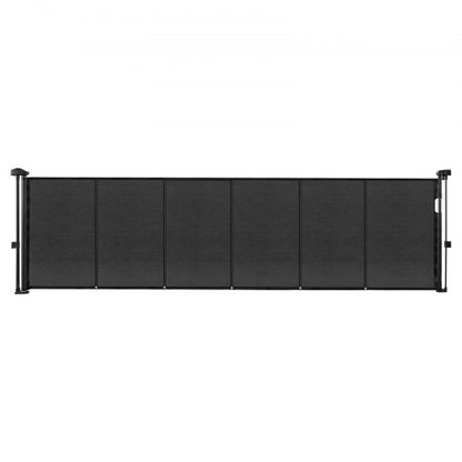 Infällbar Babygrind 870 mm Hög Utdragbar till 2800 mm Bredd Barn Husdjur Svart