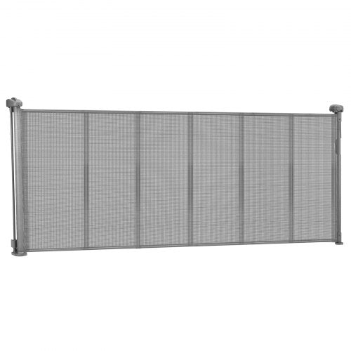 Retractable Baby Gate 870 mm High Extendable to 1800 mm Width Children Pets Grey | EU