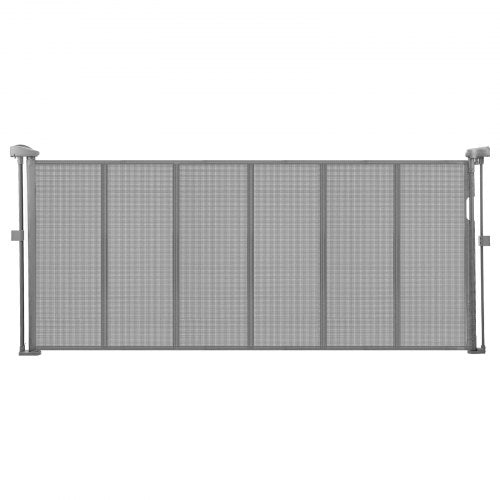 Retractable Baby Gate 870 mm High Extendable to 1800 mm Width Children Pets Grey | EU