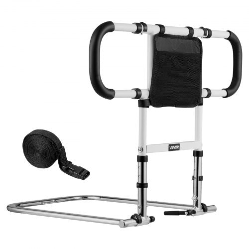 Sänggrind för äldre, hopfällbar och utdragbar sängstödgrind med sidohandtag och PU-ledstång, justerbar höjd för sängkant i kolstål, passar sänggrind för seniorer, queen size-säng, dubbelsäng och twin-säng |  EU