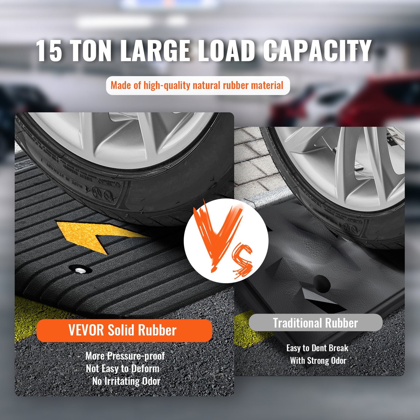 Gummitröskelramp Dörrramp 4" Rise 15 ton Last gummikantramp