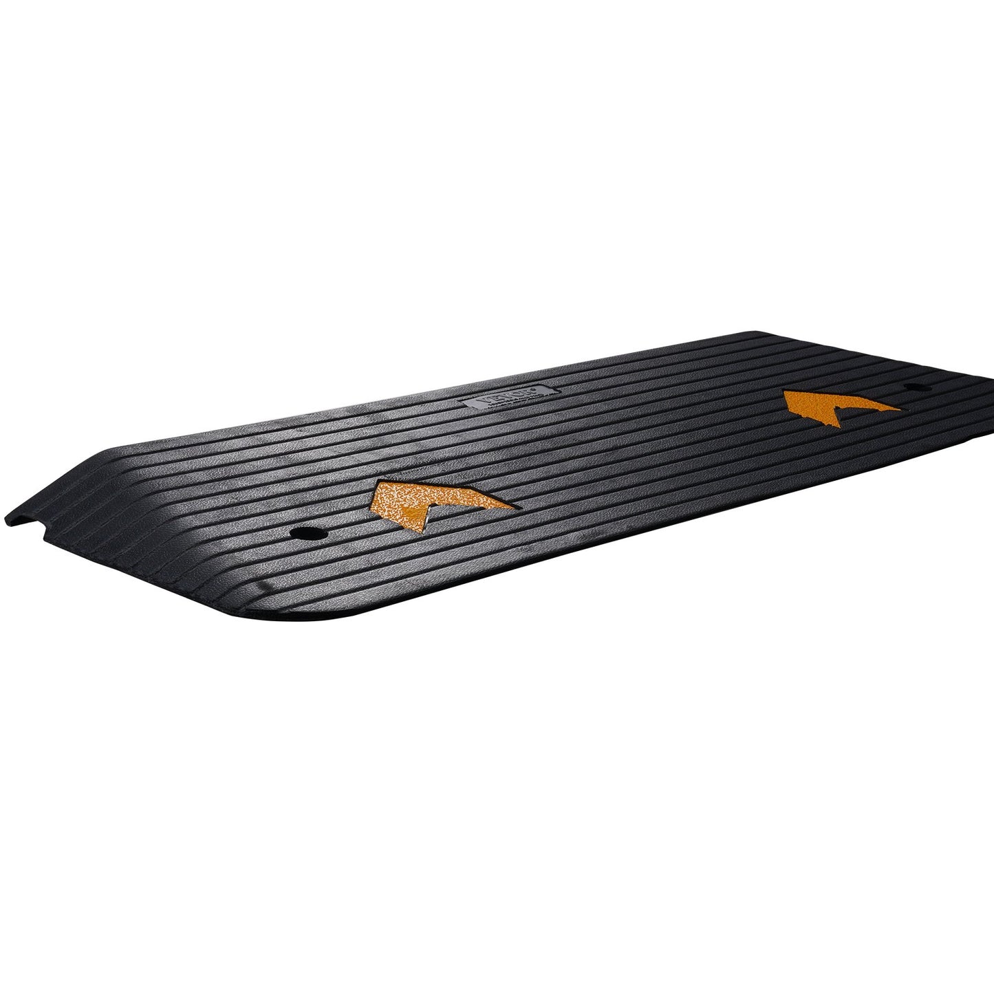 Rubber Threshold Ramp, 2-Inch Rise Threshold Ramp Doorway, Recycled Rubber Power Threshold Ramp, Rated 33069 lbs Load Capacity, Non-Slip Rubber Surface, Fixed Threshold Ramp for Wheelchair and Scooter