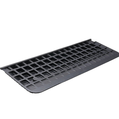 Rubber Threshold Ramp, 2-Inch Rise Threshold Ramp Doorway, Recycled Rubber Power Threshold Ramp, Rated 33069 lbs Load Capacity, Non-Slip Rubber Surface, Fixed Threshold Ramp for Wheelchair and Scooter