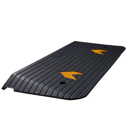 Rubber Threshold Ramp, 2-Inch Rise Threshold Ramp Doorway, Recycled Rubber Power Threshold Ramp, Rated 33069 lbs Load Capacity, Non-Slip Rubber Surface, Fixed Threshold Ramp for Wheelchair and Scooter
