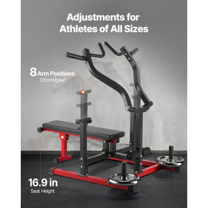 450 LBS Chest Press Machine Adjustable Bench Press Flat Incline Bench Gym | EU