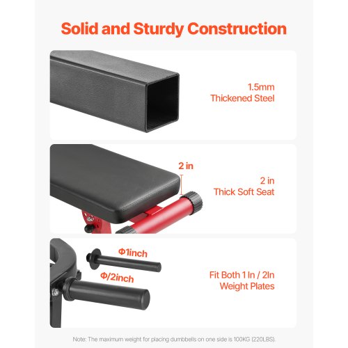 450 LBS Chest Press Machine Adjustable Bench Press Flat Incline Bench Gym | EU