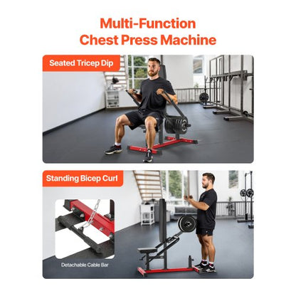 Sittande Dipmaskin Triceps Biceps Press Down Bröstträning med Kabelstång |  EU