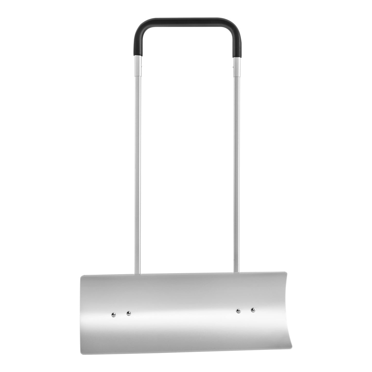 Schneeschaufel mit Rädern, 30-Zoll-Schneeschaufel für die Auffahrt, Metall-Schneeschaufel zum Schneeräumen, robuster Schaufelschieber mit breiter Klinge und U-förmigem Griff aus Aluminiumlegierung