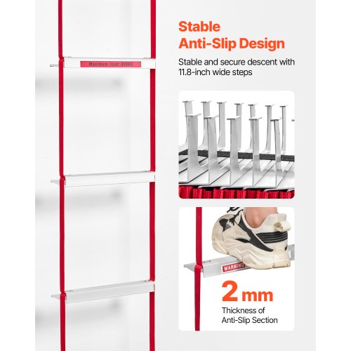 Brandstege 5-6 våningar 50FT infällbar nödsäkerhetsstege |  EU