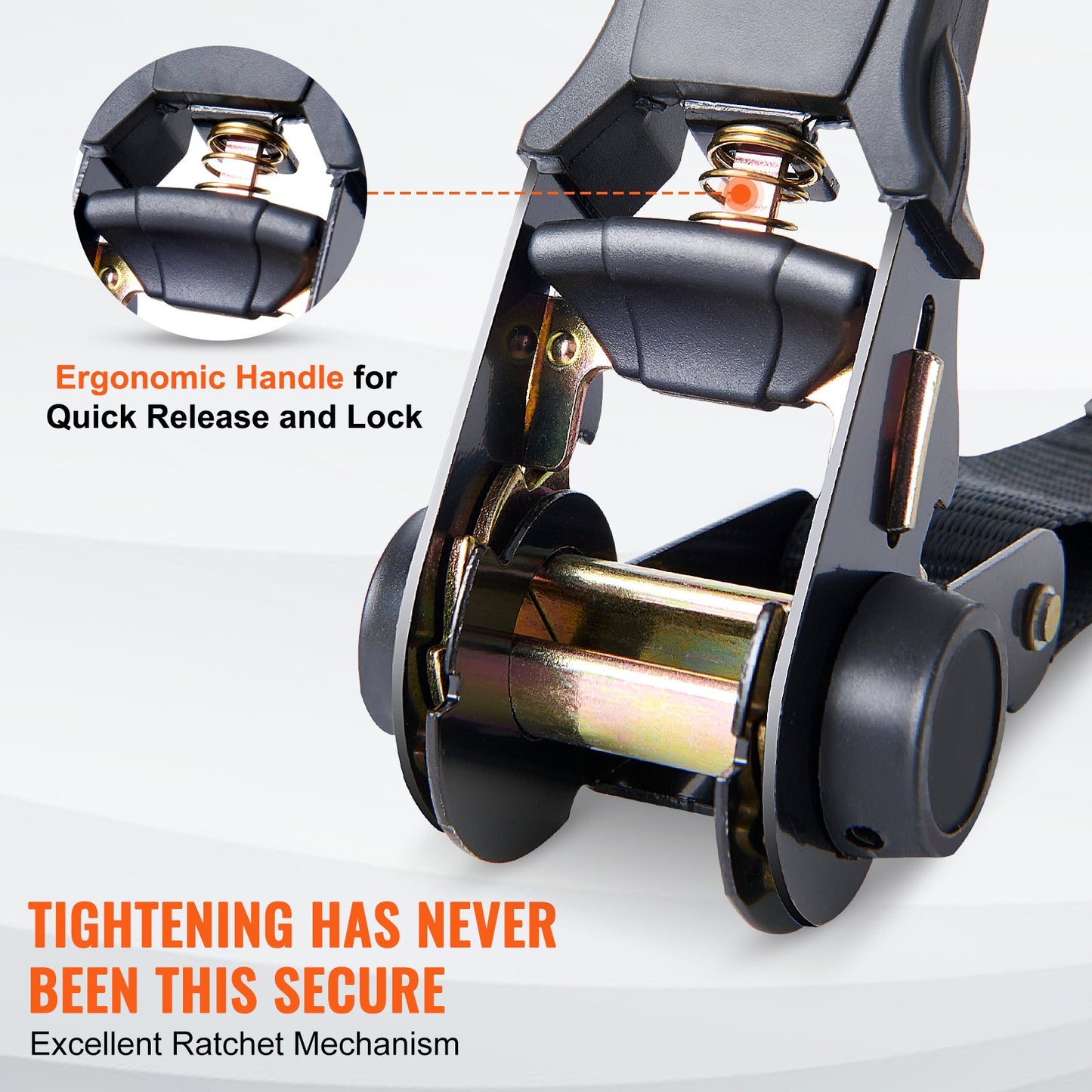 Ratschen-Spanngurte (4er-Pack), 2200 lb maximale Bruchfestigkeit, inkl. 4 Premium-Ratschen-Spanngurte 1" x 15" mit gepolsterten Griffen, zur Sicherung beweglicher Ladungen, Haushaltsgeräte, Rasengeräte, Motorräder