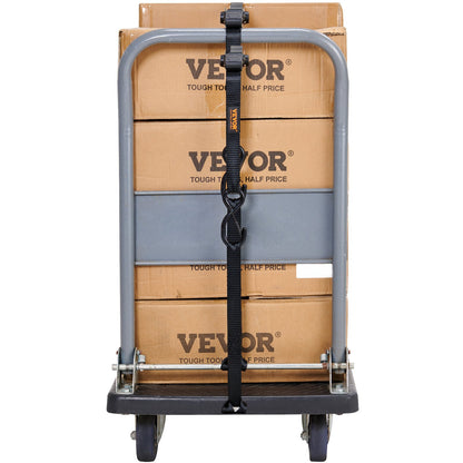 Ratschen-Spanngurte (4er-Pack), 2200 lb maximale Bruchfestigkeit, inkl. 4 Premium-Ratschen-Spanngurte 1" x 15" mit gepolsterten Griffen, zur Sicherung beweglicher Ladungen, Haushaltsgeräte, Rasengeräte, Motorräder