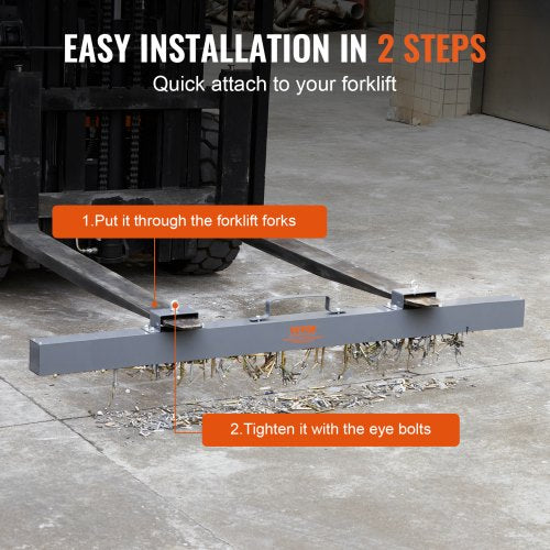 84 tum hängande magnet magnetisk sopmaskin 120 kg lyftmagnet för gaffeltruck |  EU