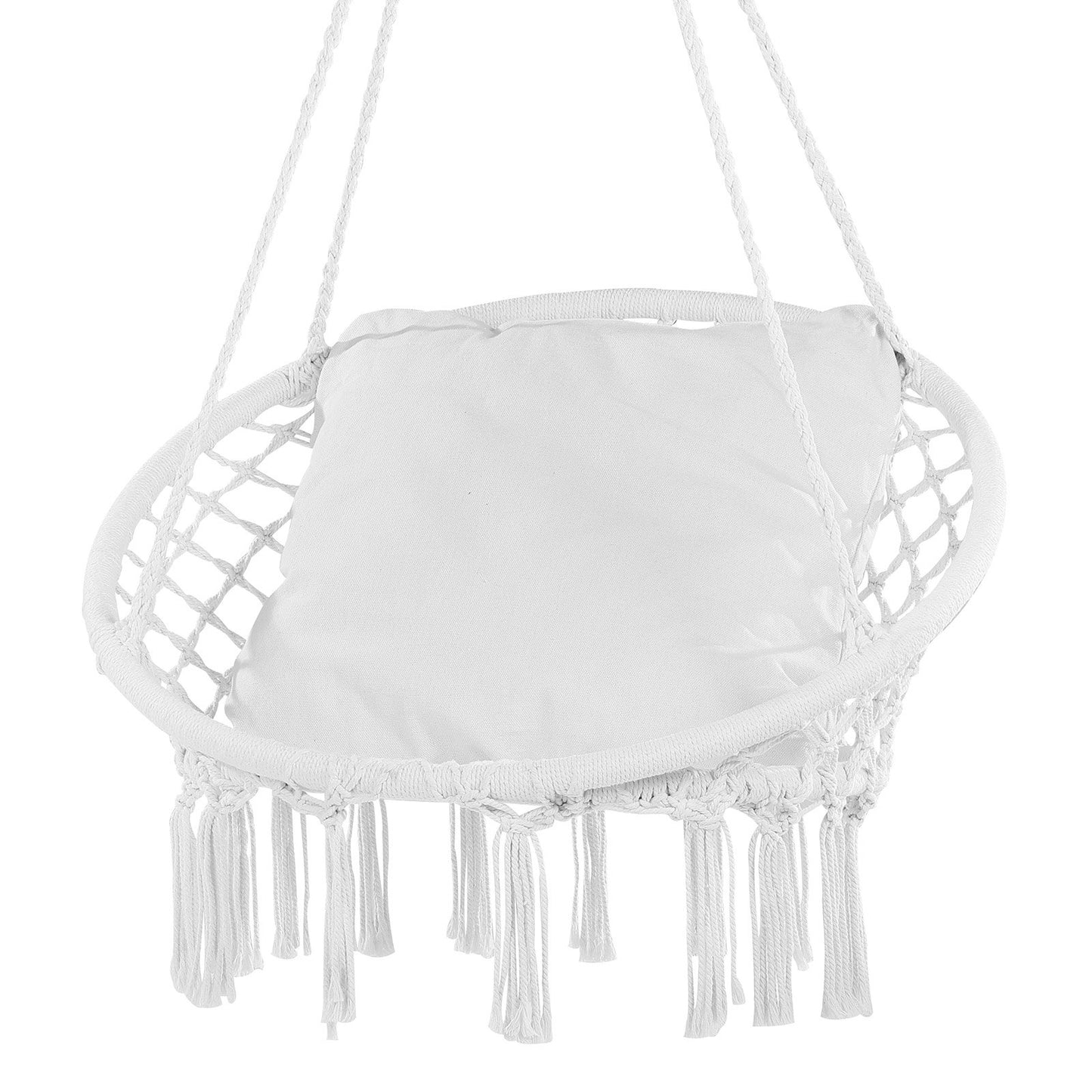 Hängmatta Gungstol Macramé Hängstol med kudde inomhus & utomhus
