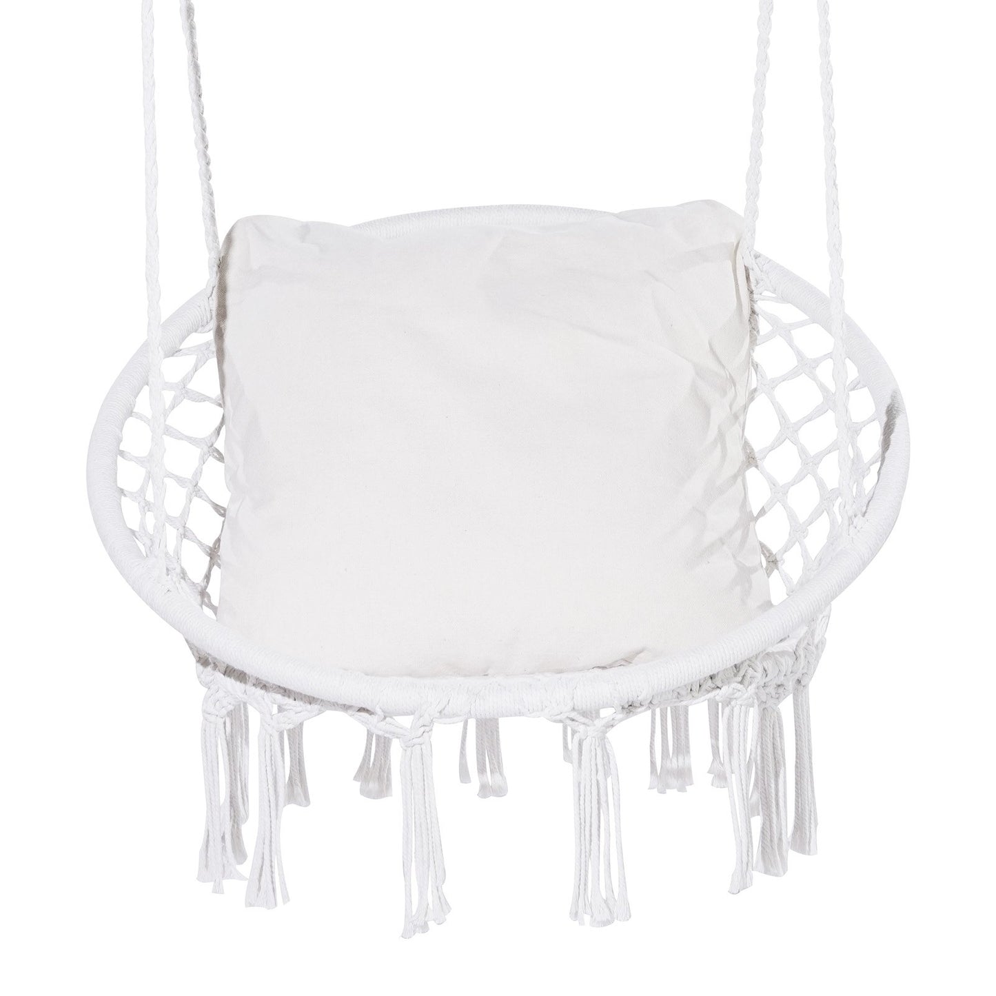 Hängmatta Gungstol Macramé Hängstol med kudde inomhus & utomhus
