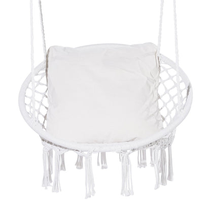 Hängmatta Gungstol Macramé Hängstol med kudde inomhus & utomhus