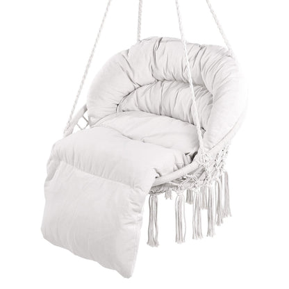 Hängmatta Gungstol Macramé Hängstol med kudde inomhus & utomhus