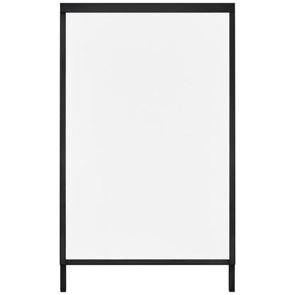 A Frame Sidewalk Sign, 24x36 Inch Heavy Duty Sign Holder with Retractable Sign, Double Sided Folding Sandwich Signs, Steel Sidewalk Sign for Outdoor Street Advertising (Frame Only)