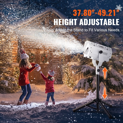 Snömaskin 1200W snötillverkningsmaskin med höjdjusterbart stativ