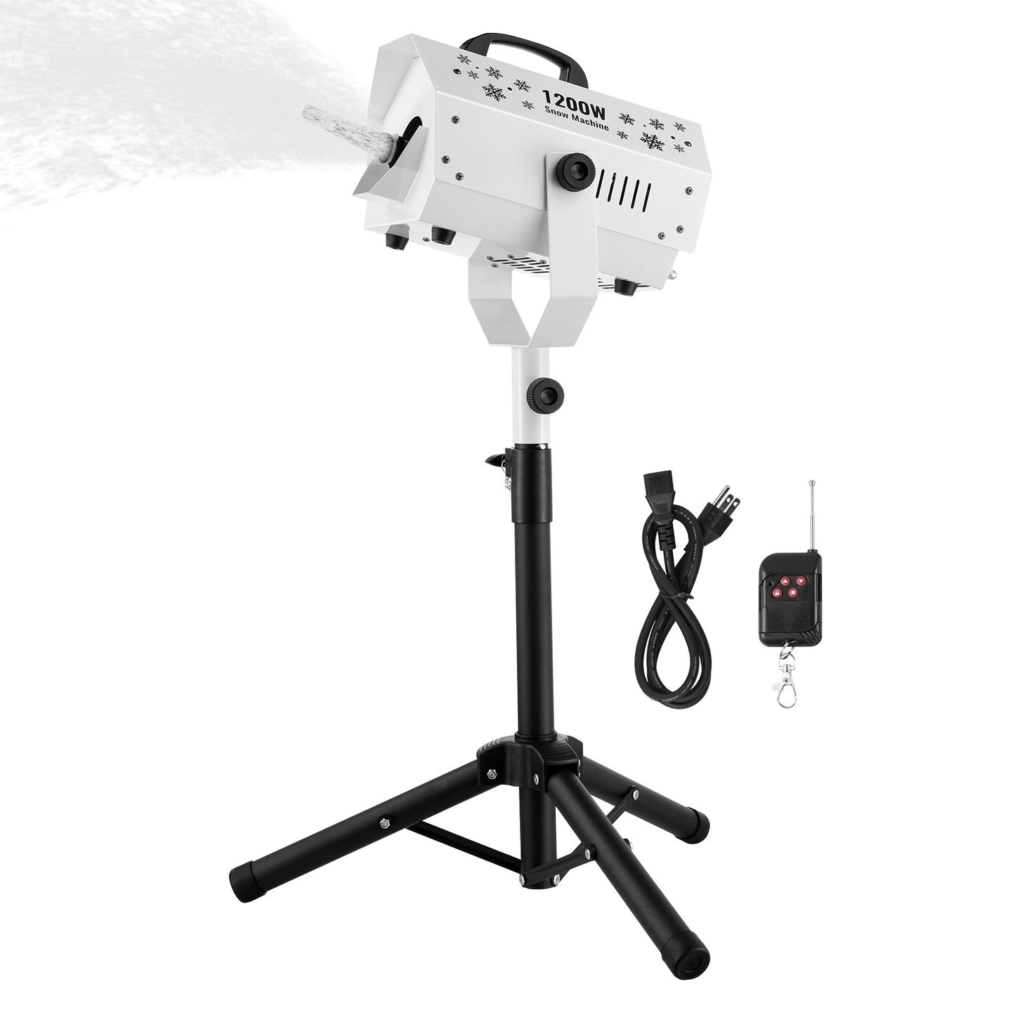 Snömaskin 1200W snötillverkningsmaskin med höjdjusterbart stativ