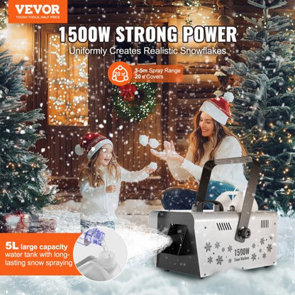 Snow Machine 1500W trådlös fjärrkontroll Handhållen hängande snömaskin |  EU
