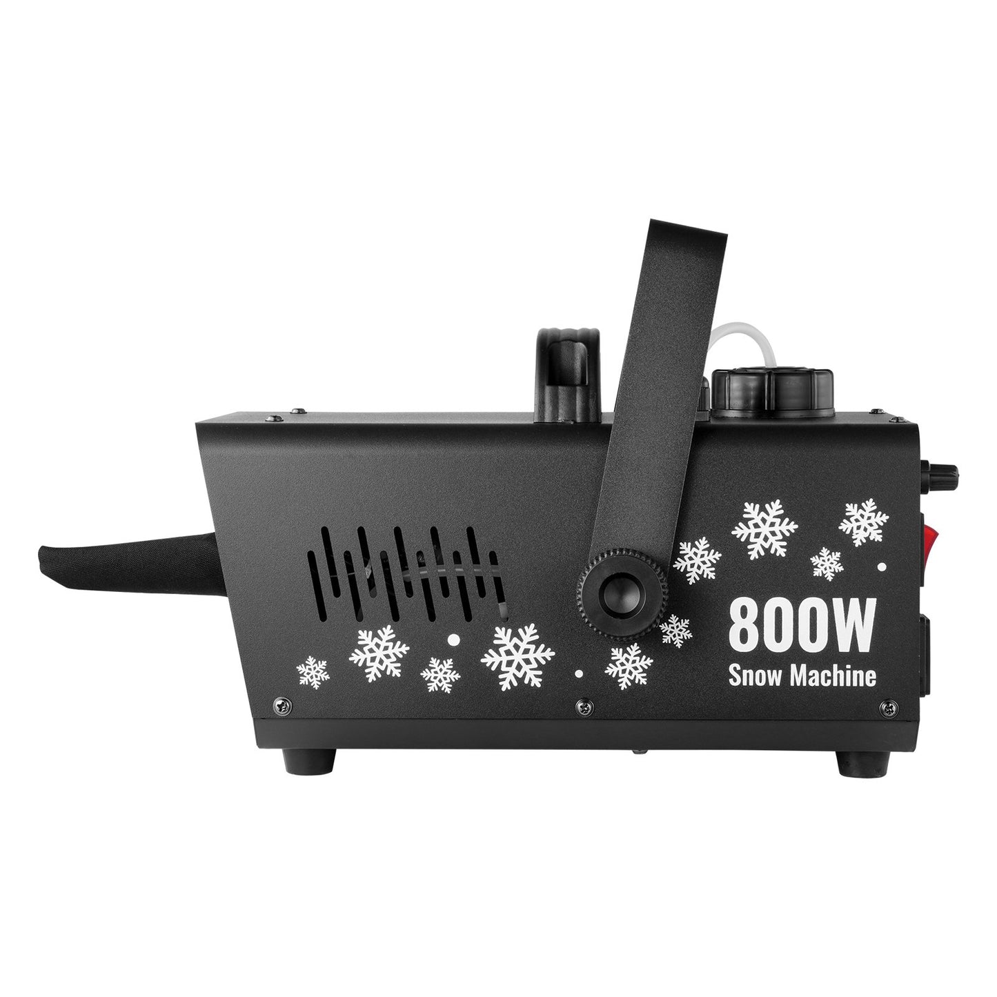 Snow Machine 800W Handhållen hängande snömaskin med LED-ljus för semester