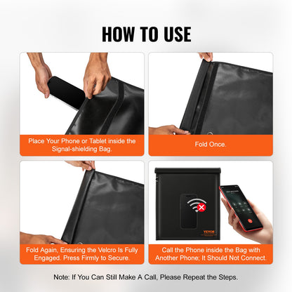 Faraday Bag 4-pack signalblockerande hållare för bärbar dator Tablet Phone Radio XL