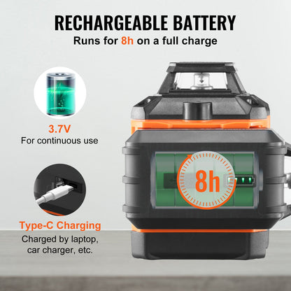 Laser Level 100ft Green Cross Line Self-Leveling High Accuracy Measurement