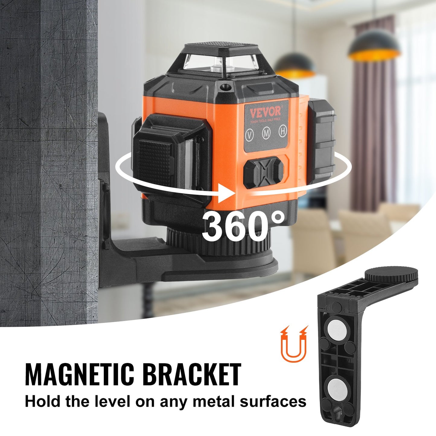 Laser Level 100ft Green Cross Line Self-Leveling High Accuracy Measurement