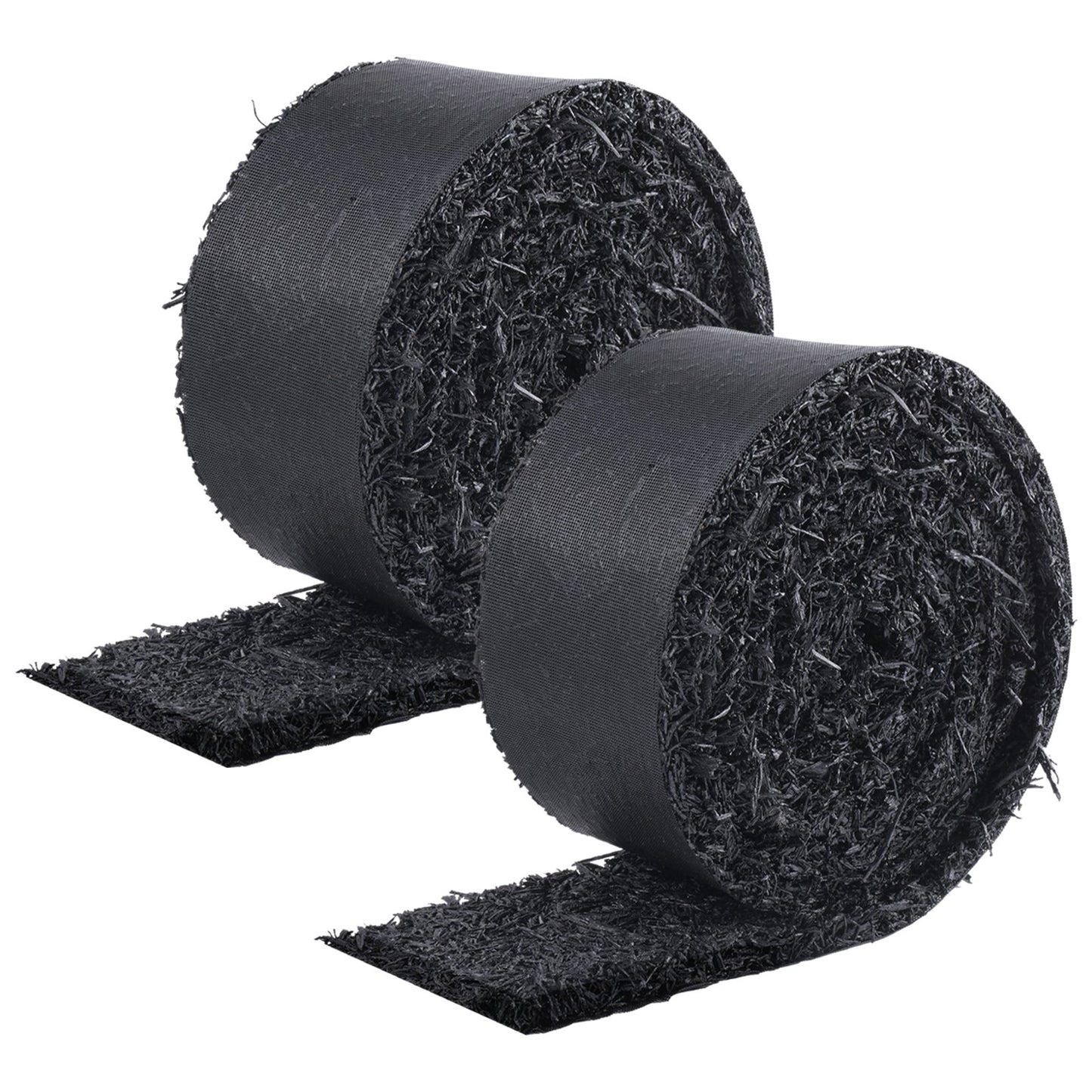 2 Rolls Rubber Mulch Roll for Landscaping 120 x 4.5 Inch Rubber Mulch Mat