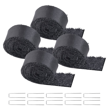4 Rolls Rubber Mulch Roll for Landscaping 120 x 4.5 Inch Rubber Mulch Mat