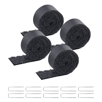 4 Rolls Rubber Mulch Roll for Landscaping 120 x 4.5 Inch Rubber Mulch Mat