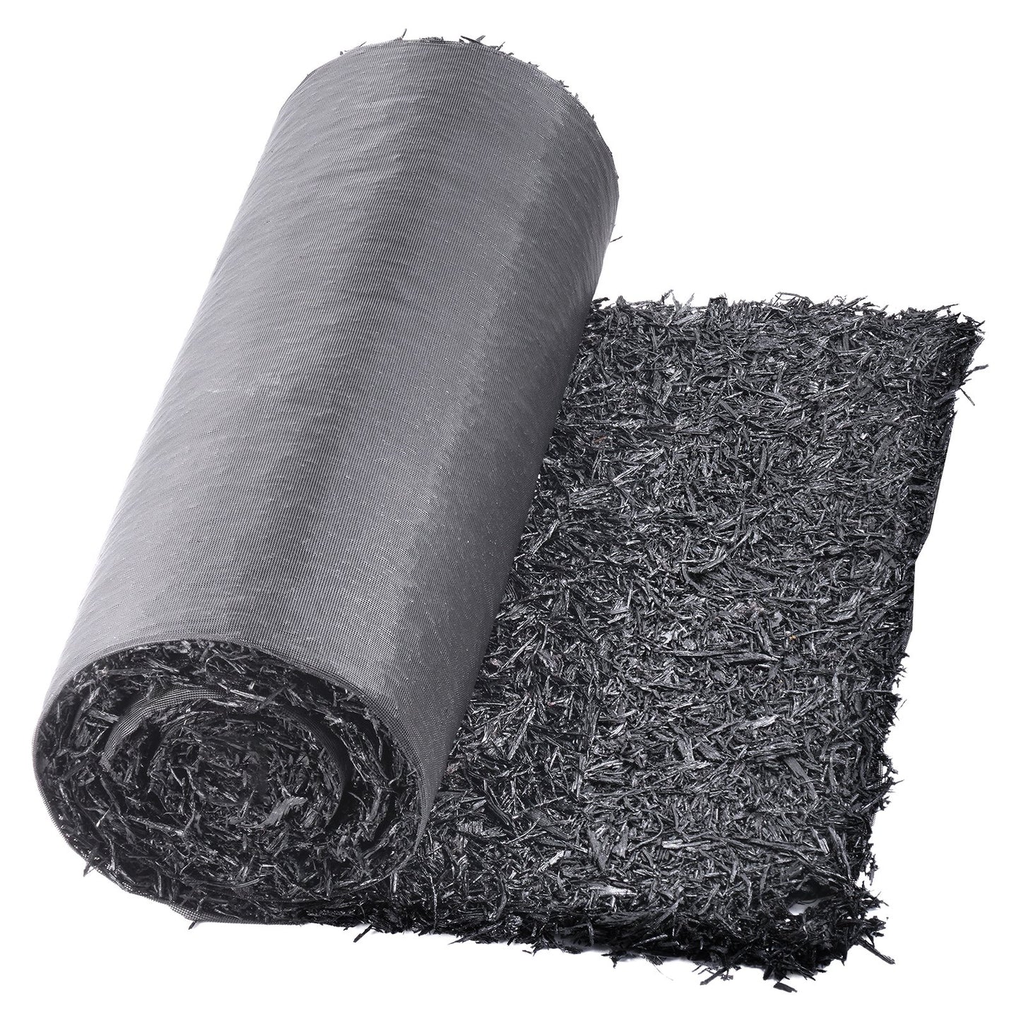 2 Rolls Rubber Mulch Roll for Landscaping 96 x 22 Inch Rubber Mulch Mat