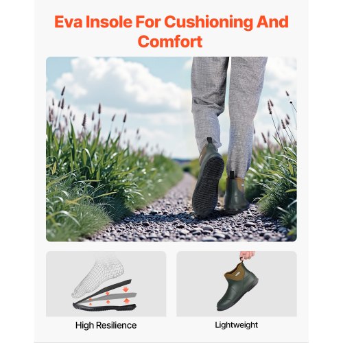 ankle boots women Waterproof non-slip work rain boots size 9 US