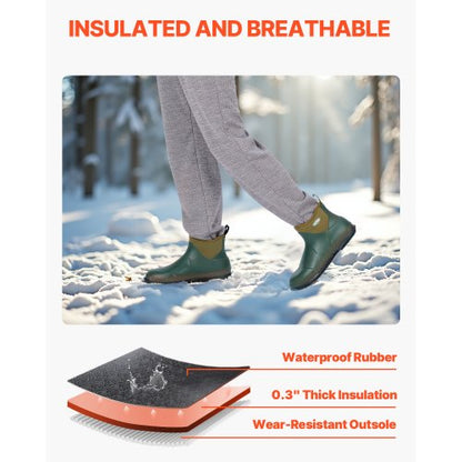 ankle boots women Waterproof non-slip work rain boots size 9 US