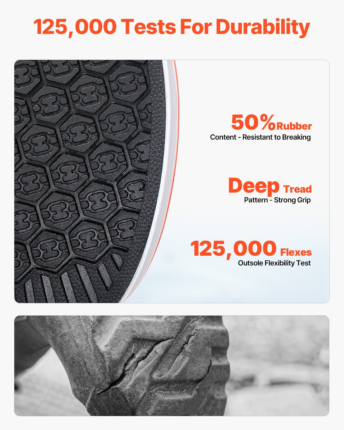 Ankle Deck Boots for Men Waterproof Non-Slip Work Rain Boots Size 11 US