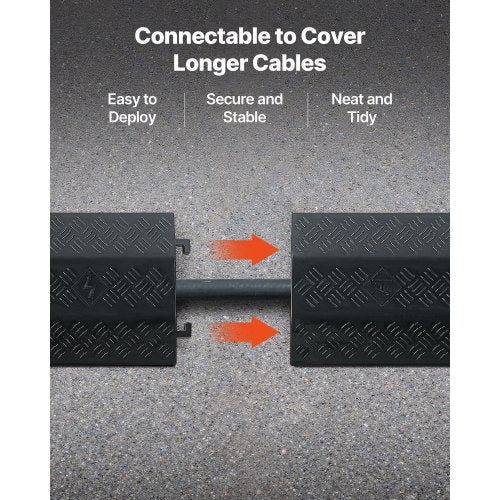 Kabelskydd för nedfall, 7 938 kg/axellastkapacitet, Kraftig kabelslangskyddsramp, Golvkabelskydd, För områden med hög gångtrafik, Inomhus, Utomhus, Hem, Kontor, Lager, 1-pack |  EU
